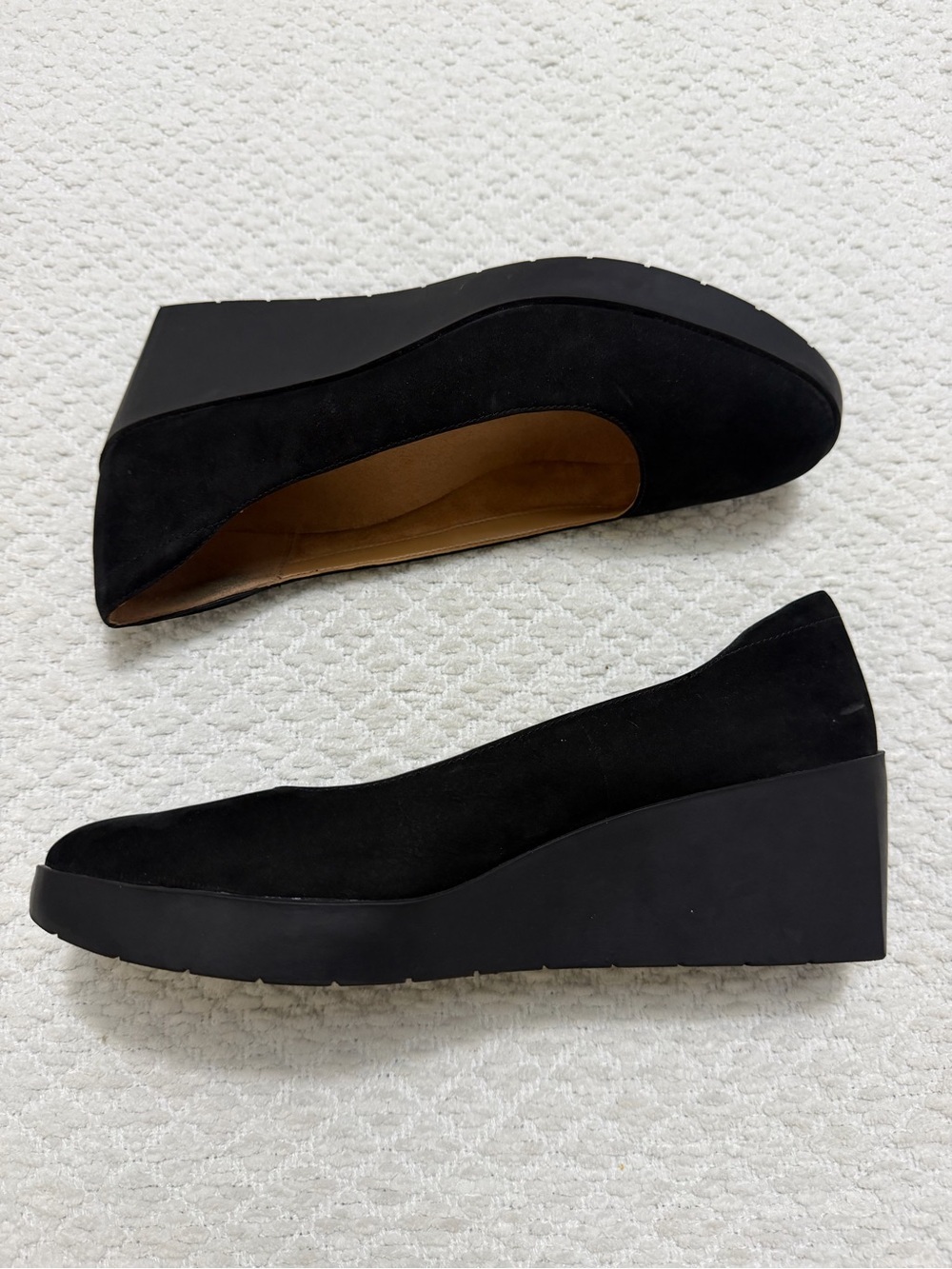 Vionic Sereno Wedge Black Leather Pump Women’s Size 11 - Picture 10 of 11